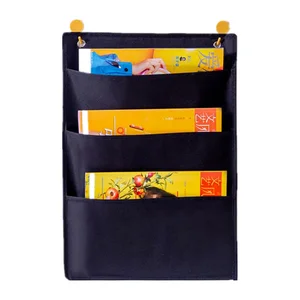 Magazine Rack Fabric Newspaper Storage Rack Classification Organize the Bag For Wall Hanging Book Storage Tool Office E12200