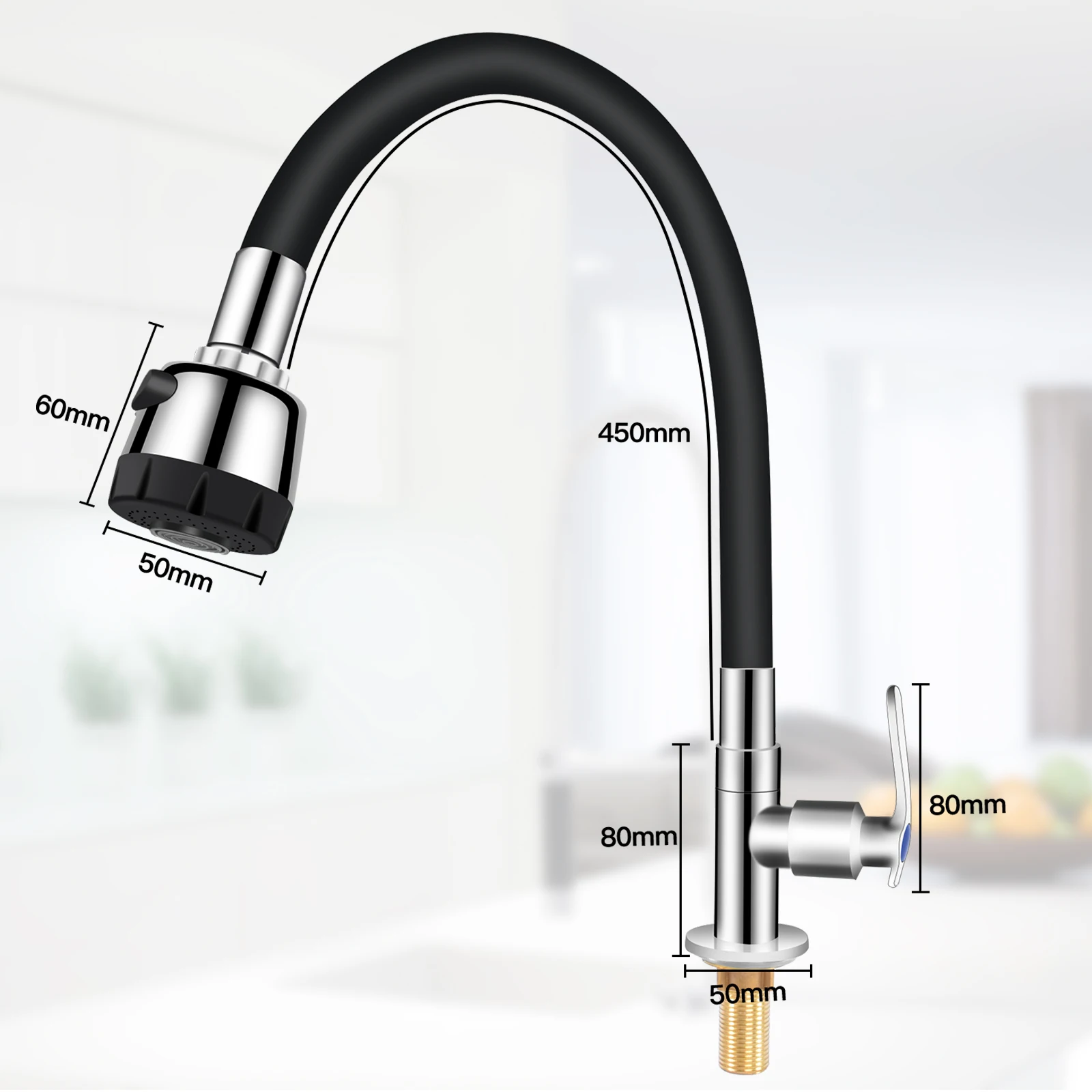 Rubinetto da cucina regolabile rubinetto da cucina girevole a 360 gradi rubinetti per lavabo accessori da cucina rubinetti per doccia