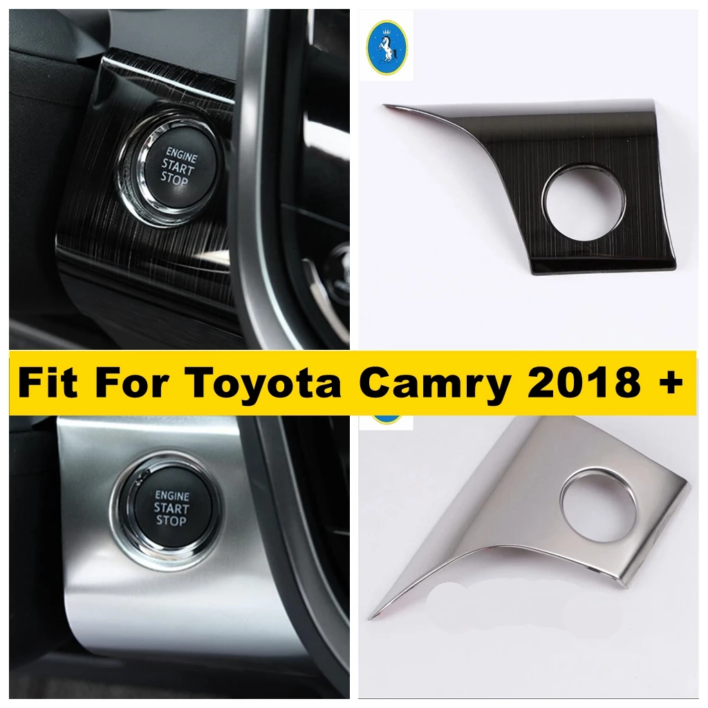 Engine Start Stop Ring Keyless Start System Button Decoration Panel Cover Trim Fit For Toyota Camry 2018 - 2023 Auto Accessory