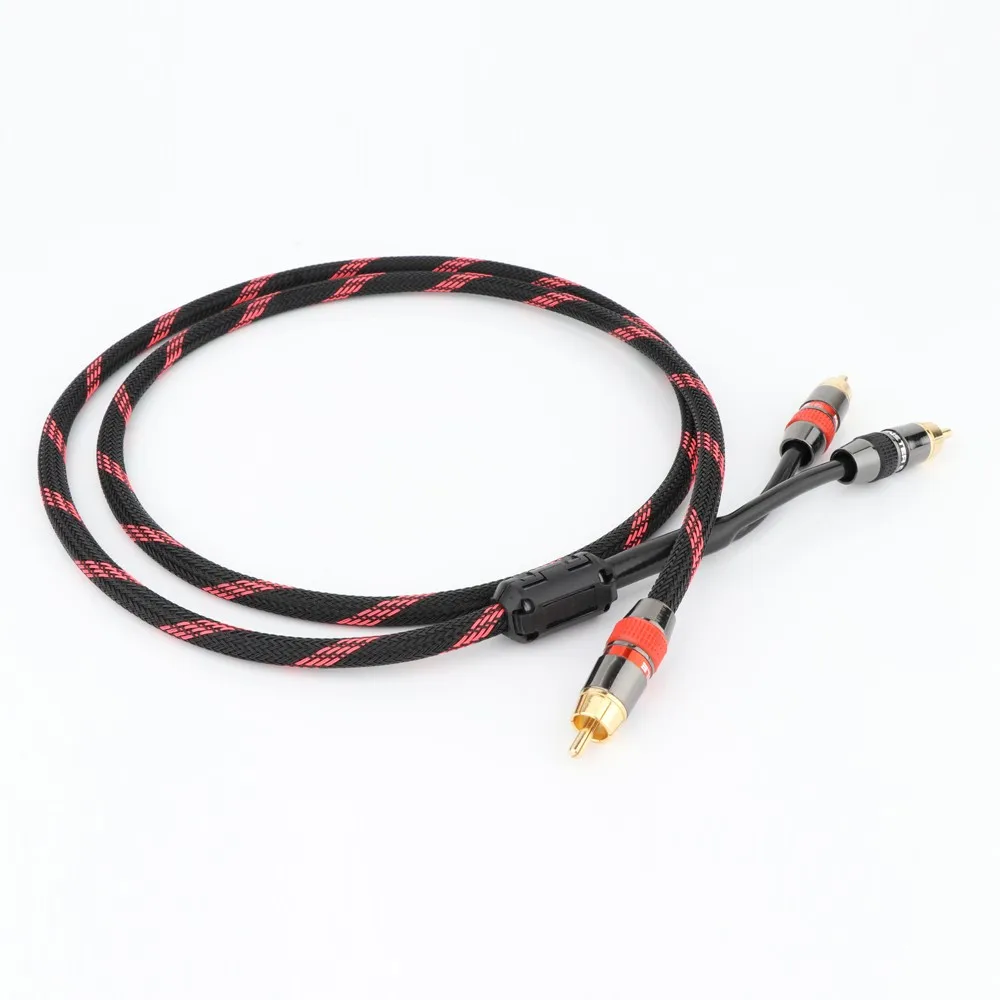 HIFI RCA Stecker Splitter Stereo Audio Kabel RCA 2 Stecker auf 4 Stecker Dual Lautsprecher Y Adapter Stecker Verlängerungskabel 1 Eingang 2 Ausgang – Detail 9