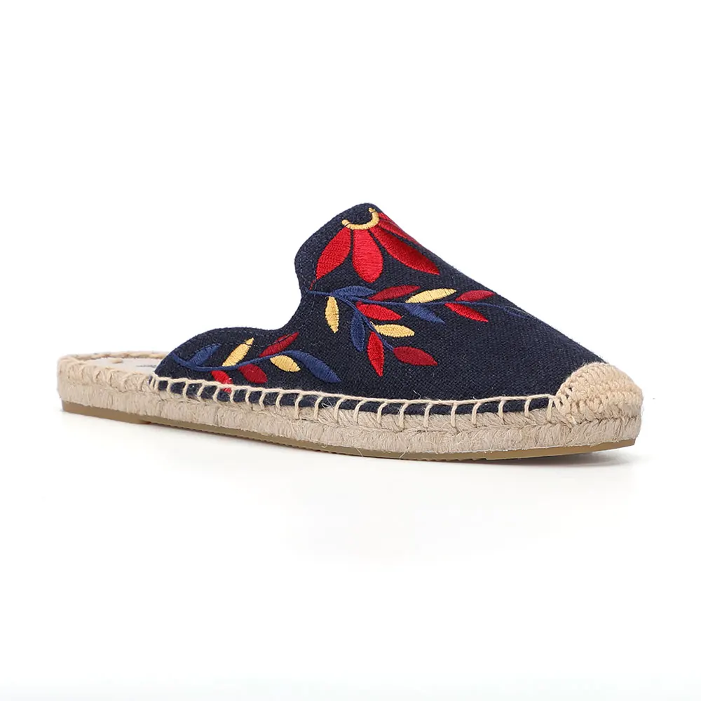 Espadrilles For Flat Shoes Zapatos De Mujer Top Direct Selling Hemp Summer Rubber Print Terlik Mules Slippers Tienda Soludos