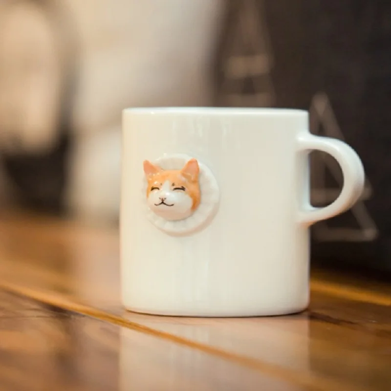 |The three shallow | ceramic mugs personality home coffee cup cute cat lovers ins cup