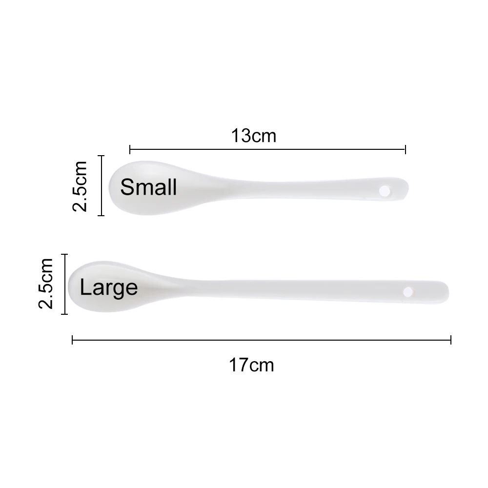 1Pc S/L Porcelain Coffee Pure White Spoons Mini Kitchen Ceramic Tea Sugar Dessert Ice Cream Spoon Bone Ceramic Flatware dropship