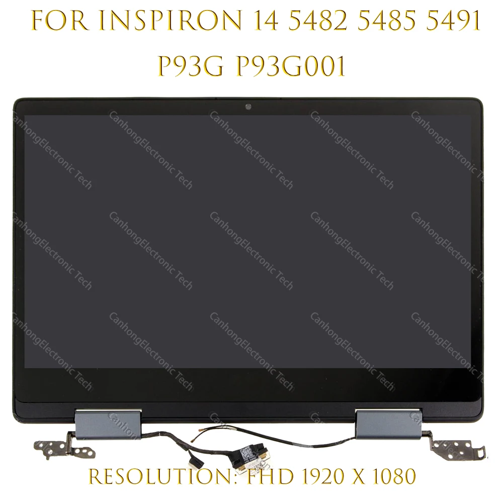 

14“ FHD 1920*1080 For Dell Inspiron 14 5482 5485 P93G P93G001 2-in-1 Lcd Touch Screen Digitizer Full Assembly With Hinges