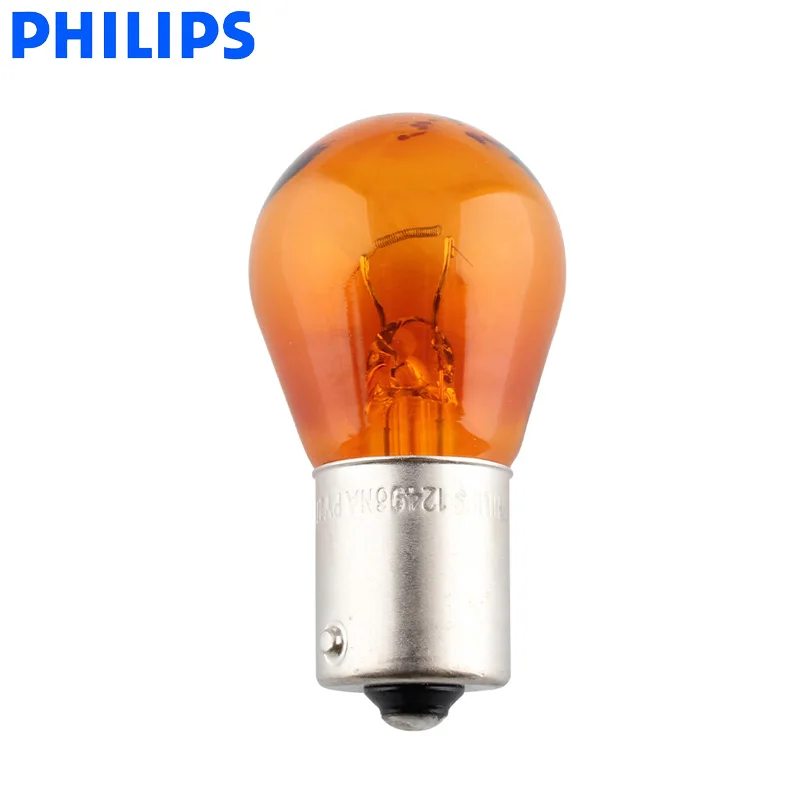 Philips 10pcs PY21W S25 12V 21W BAU15s Amber Color Standard Turn Signal Lamps Original Position Light Reverse Bulbs 12496CP