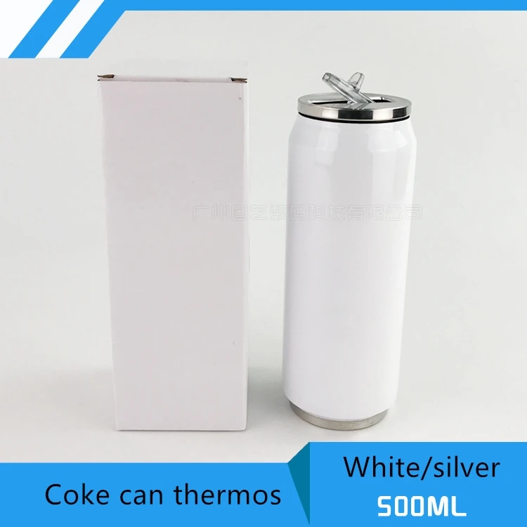 2pcs/lot Blank Sublimation 500ML Coke can thermos Transfer Prtinting by Sublimation INK DIY Transfer Heat Press Printing