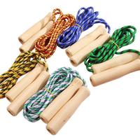 Kids Jump Ropes Wood Handle Sport Bodybuilding Fitness Lovely Cartoon Braiding Skipping Ropes Wood Handle Sports Fitness Toys