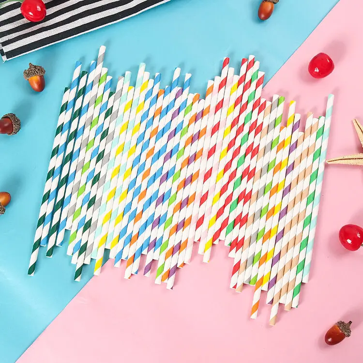 Degradable Straw Disposable Paper Straw 19.7cm Protect Environment Environmental Protection Straws Future Trend E11651