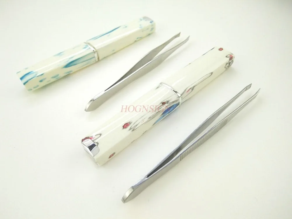 ステンレス鋼眉毛ピンセット眉毛クリップピンセットステンレス鋼傾斜先端ピンセットメイクアップツール脱毛デザイン販売