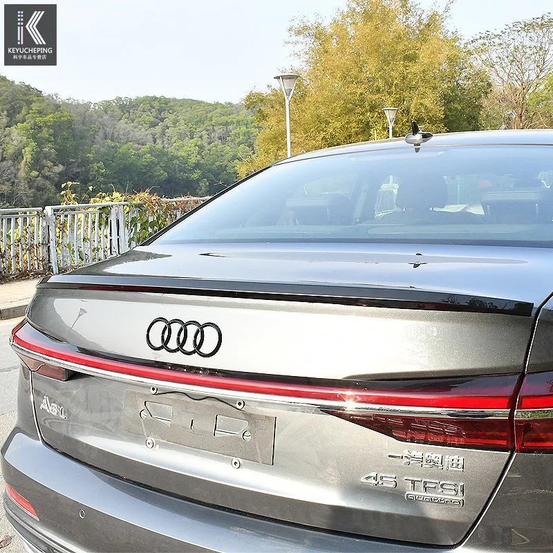 for Audi A6 S6 2019-2021 high quality abs spoiler sports free punching 3m glue car decoration accessories