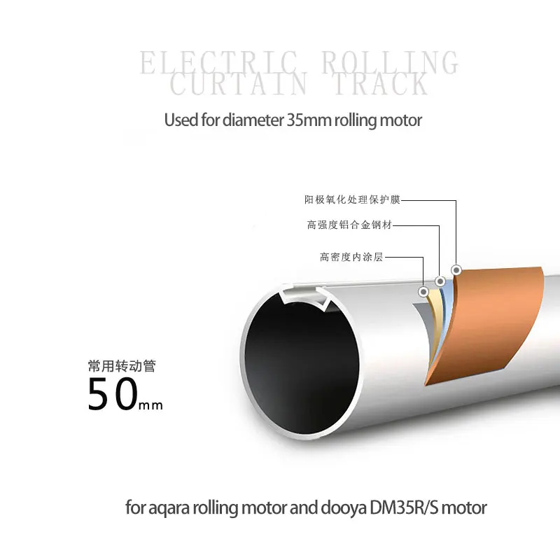 Rolling Shutter Motor tube diameter 50m for  rolling motor Dooya motor smart curtain system