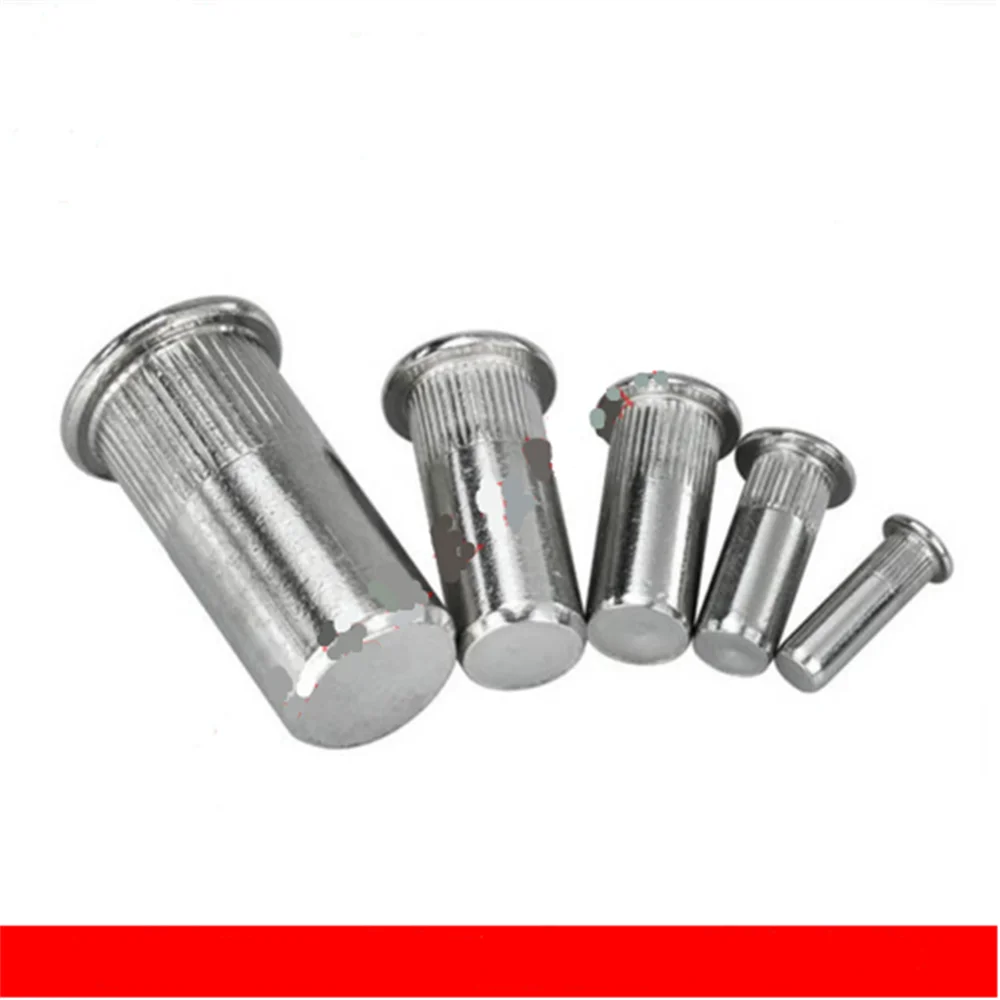 M5/M6/M8/M10 Flat Round Head Cylindrial Rivet Nut With Blind Hole Insert Riveting Nuts inserti Rivnut Insertos Inserts Inserto