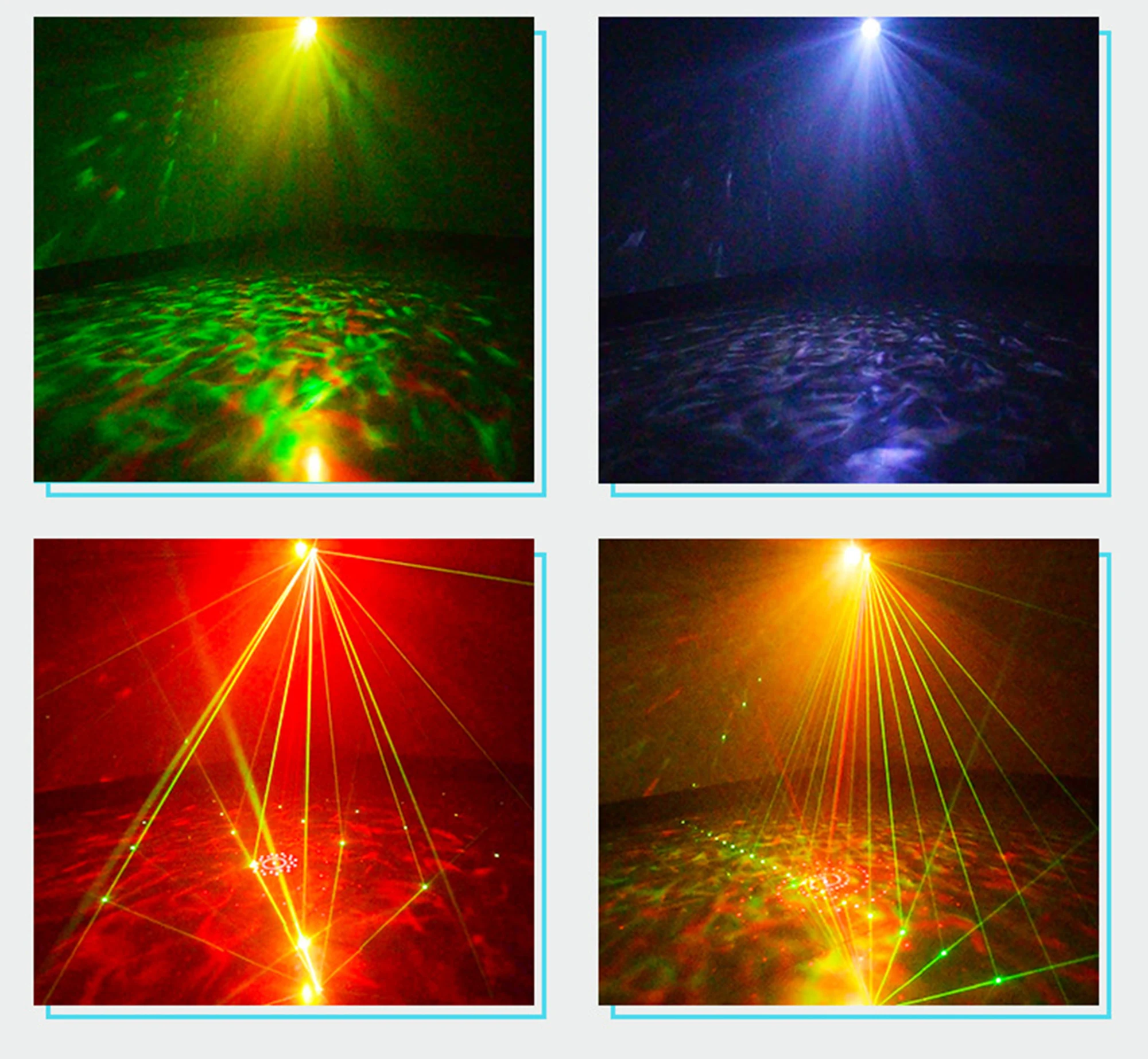 Stage light 48 pattern water ripple red and green laser ball light remote control party light projector DJ disco bar