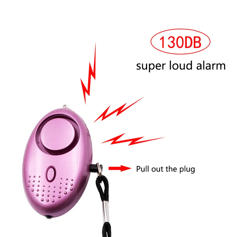 Self Defense Alarm 130dB Security Protect Alert Scream Loud Emergency Alarm Keychain Personal Safety For Women Child Elder Girl