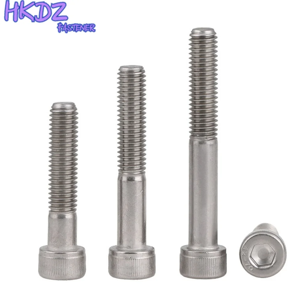 1piece 304 Stainless Steel Partially Threaded Hexagon Hex Socket Head Screws Allen Bolts Half Tooth Screw M12 M14 M16 M20