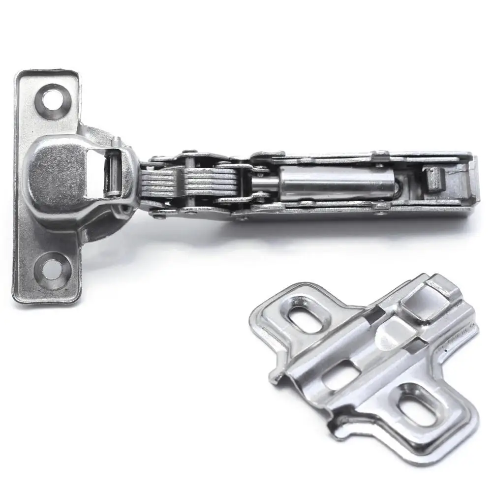 Adjustable Cabinet Door Hinges 26 Cup Soft Self Closing Kitchen Frameless Steel Small Hinges 95 Degree Opening Buffer Dampers