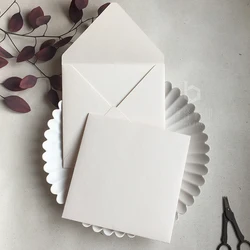 Dadi envelope de cartão de visitas, envelope para convite de casamento, retrô bege, branco