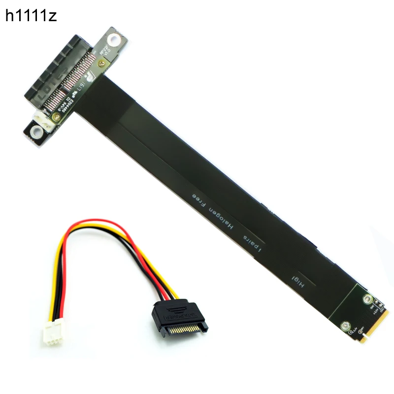 

Riser PCIe x4 3.0 PCI-E 4x To M.2 NGFF NVMe M Key 2280 Riser Card Gen3.0 Cable M2 Key-M PCI-Express Extension cord 32G/bps Cable