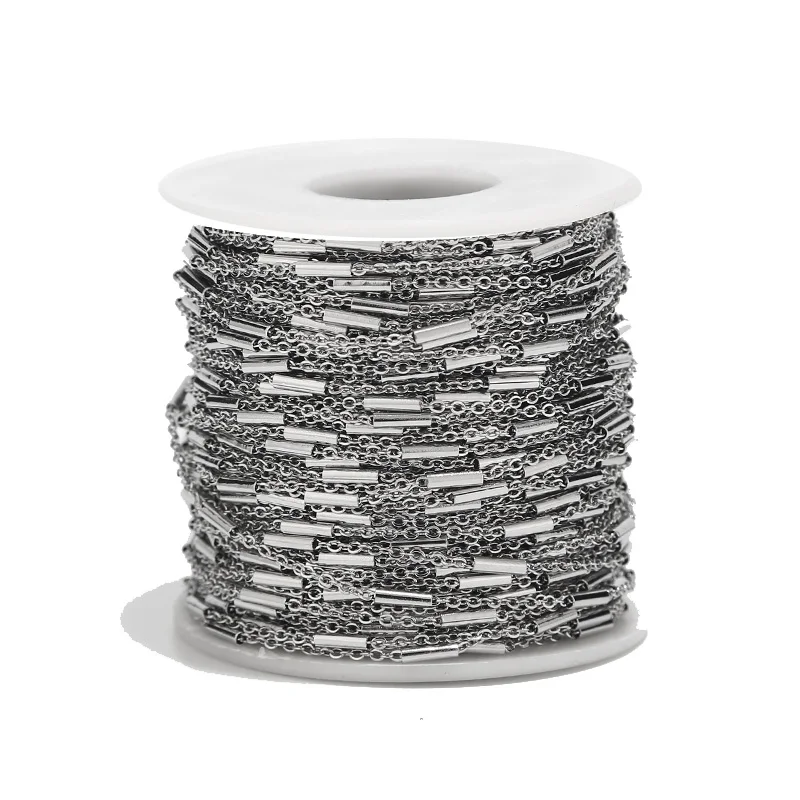 10 meter Bulk Fancy Rvs Satelliet Ketting Anti Aanslag Bead Ball Kabel Ketting voor Ketting Choker Enkelband Maken