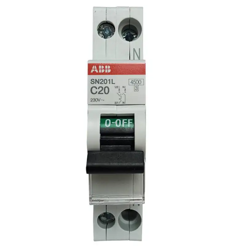 

Miniature Circuit Breaker 10096757 SN201L-C20 1P+N | 20A | C | 4.5KA 2CSS245101R0204