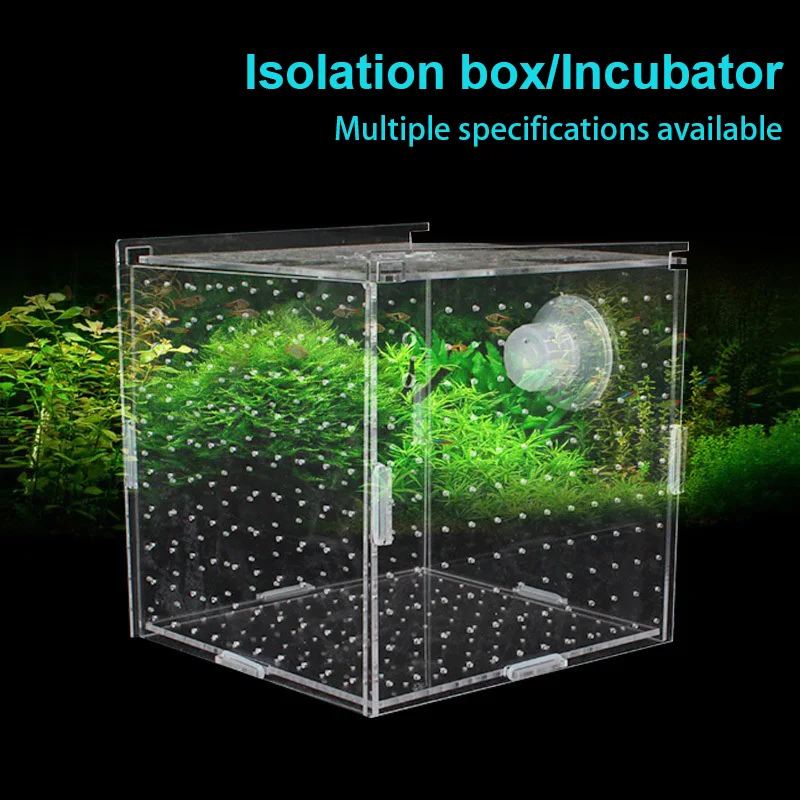 1pcs Fish Tank Transparent Aquarium Single Double Multi Grid Isolation Box Small Fry Incubator Breeding Box Aquatic Pet Supplies