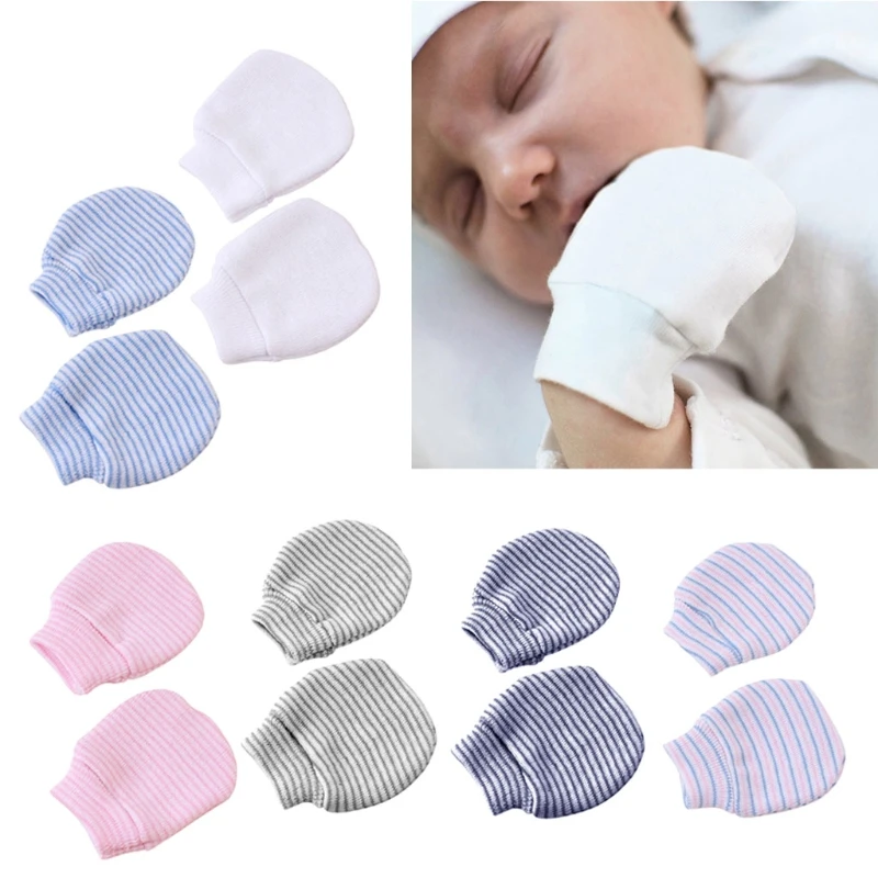 2024 New 3 Pair Simple Cute Baby Knit Gloves Newborn Anti-eat Hand Anti-Grab Glove Mitten