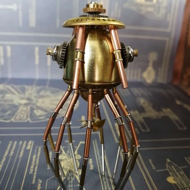 Steampunk style mechanical jellyfish full metal model handmade crafts creative ornaments