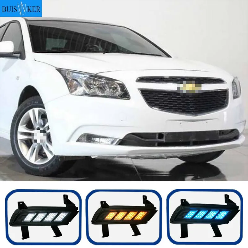 

2PCS For chevrolet cruze 2015 LED DRL Daytime Running Light Daylight with turn signal lamp