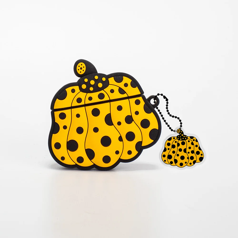 Yayoi Kusama-Apple Airpods Pro 123用ケース,3Dシリコン保護ケース