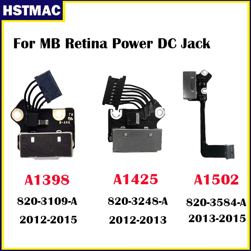 Original 820-3109-A 820-3248-A 820-3584-A Power DC Jack Port Board For Macbook Pro Retina A1398 A1425 A1502 2012 2013 2014 2015