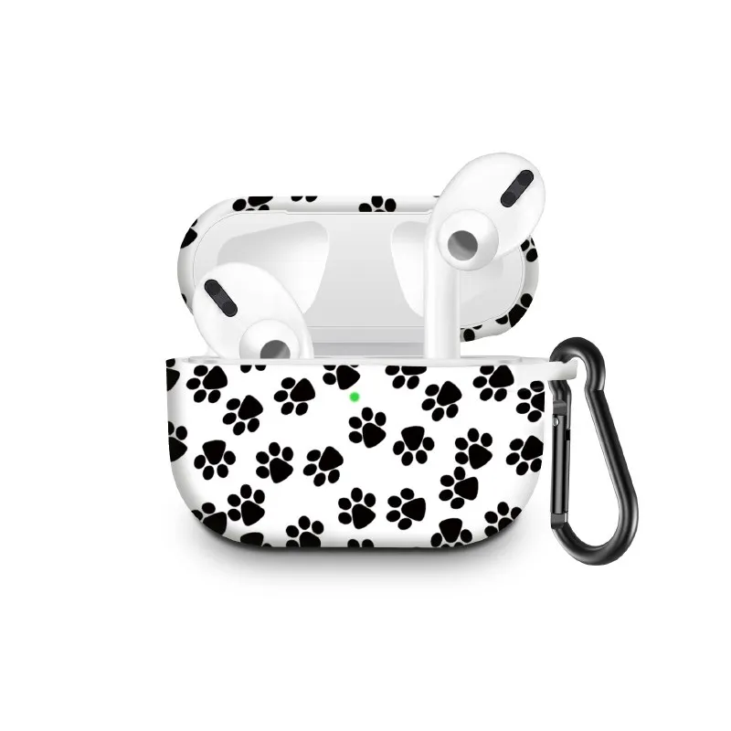 غطاء لجهاز Airpods Pro مصنوع من السيليكون لطيف بطباعة على شكل Airpod 3 سماعات Air Pods 3 ملحقات مزودة بسلسلة مفاتيح Airpods 3 حالات