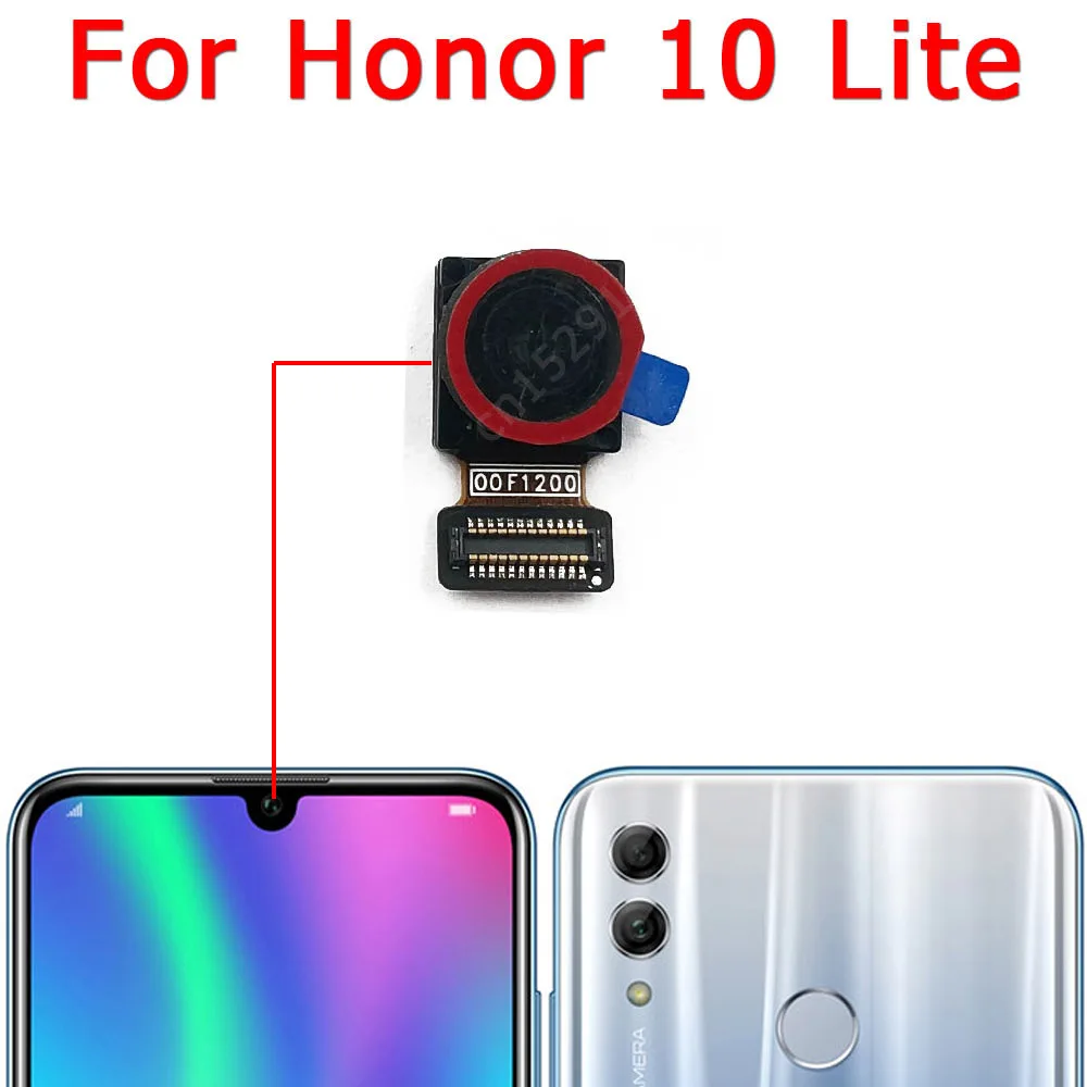 For Huawei Honor 10 Lite Front Rear Back Up Camera Frontal Main Facing Small Camera Module Flex Replacement Spare Parts