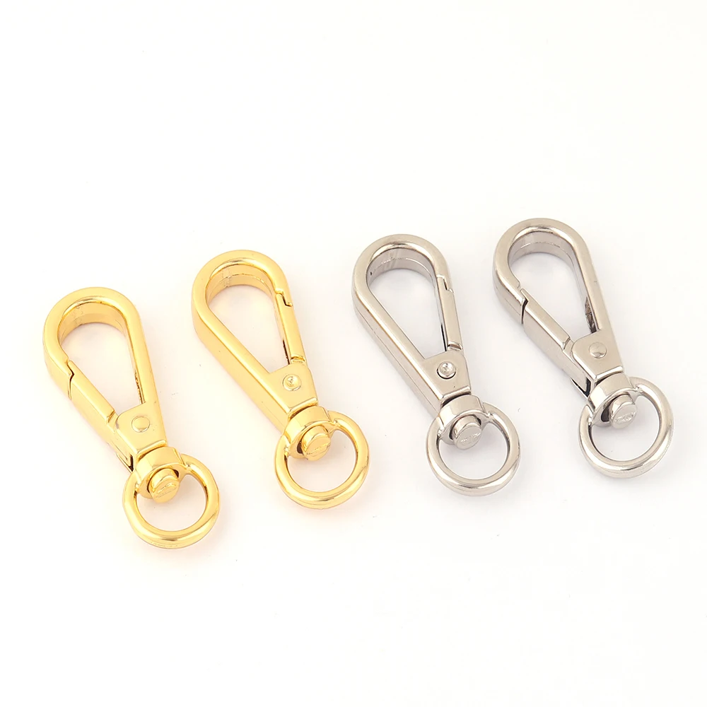 

11mm Gold Metal Swivel Clasp Claw,Dog Collar Trigger Lobster Clasp Purse for Bag Handbag Webbing Hardware Key Ring Leather DIY