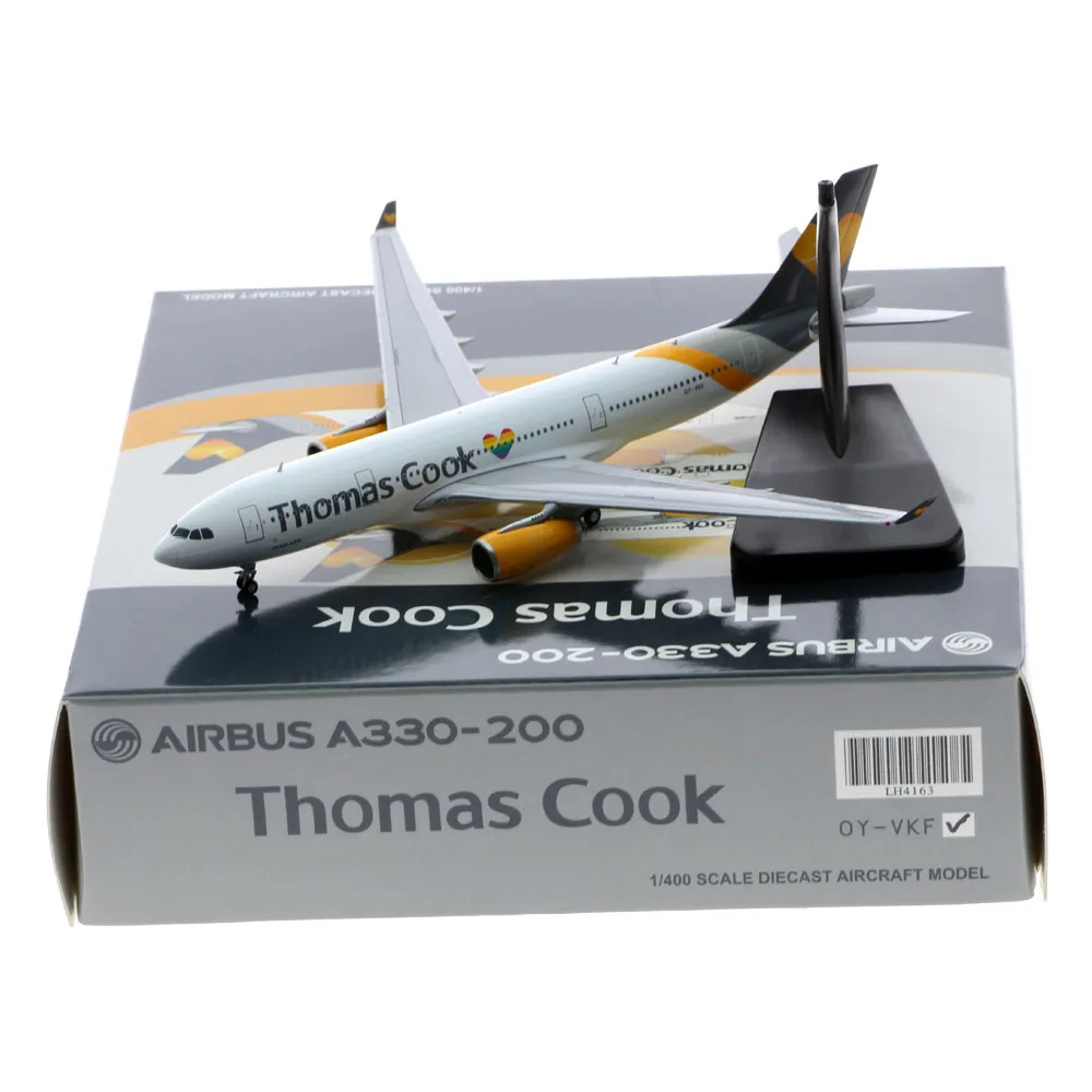 

1:400 Alloy Collectible Plane JC Wings LH4163 Thomas Cook Airlines Airbus 330-200 Diecast Aircraft Jet Model OY-VKF With Stand