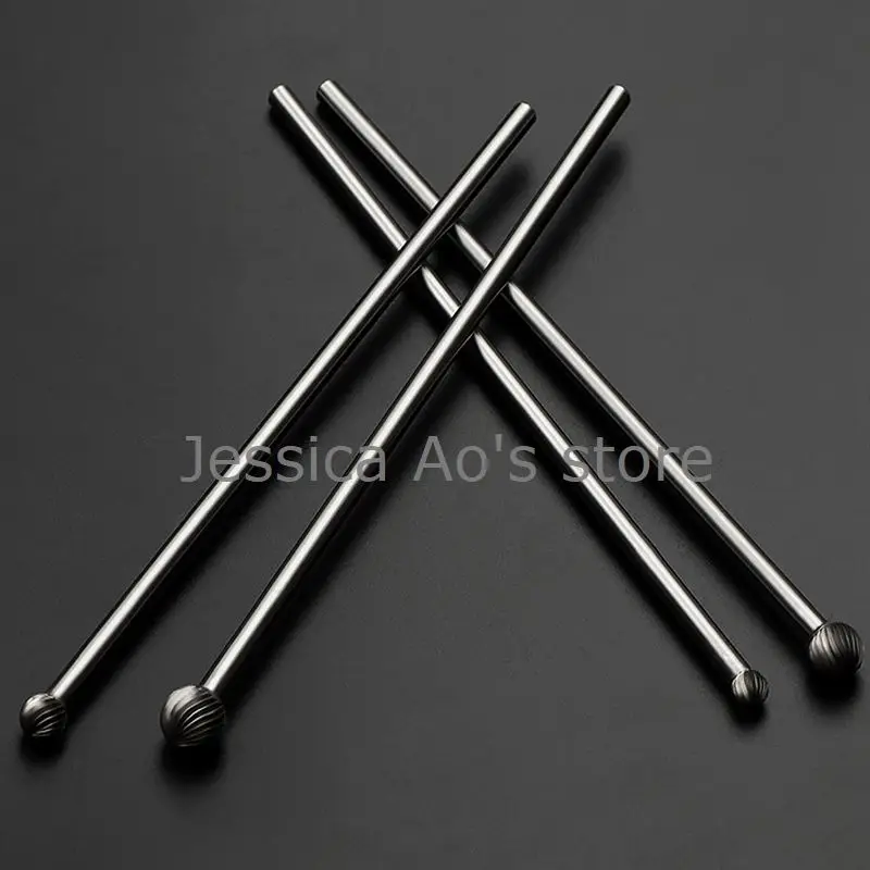 6-16mm 150/200mm Lengthened Shank Tungsten Steel Grinding Head Carbide Rotary File Metal Cutters Carbide Burrs CNC Mill