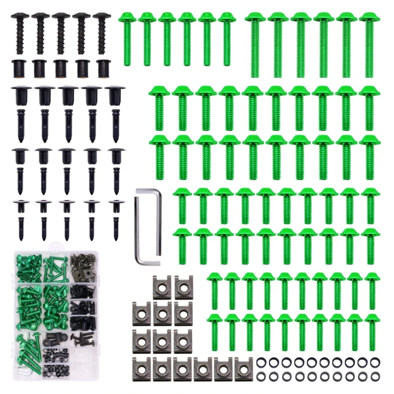 

For KAWASAKI ZX6R ZX636 ZX10R ZX14R ZX6R ZX12R ZXR400 Motorcycle Accessories Aluminum Fairing Bolt Screws Kit Fit