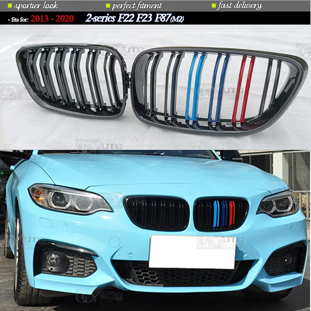 

Gloss M Front Bumper Kidney Radiator Grille for BMW 2013 - 2019 F22 2-series Coupe, F23 Convertible (Also Fit for F87 M2)