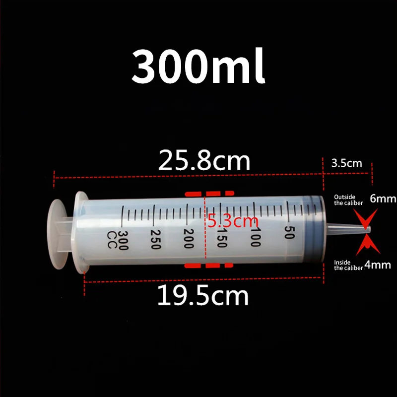 Syringe 500 Ml Large Capacity Syringe Reusable Pump Measuring 1m Tube Pet Feeding Ink Car Liquid Oil Glue Applicator