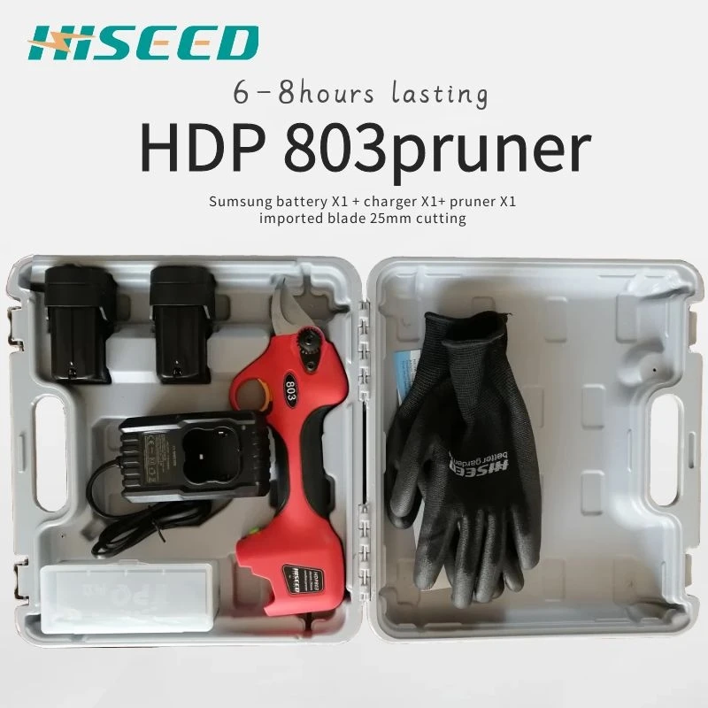 25MM cordless lithium battery electric pruning shears / working hours 8 hours/ easy to carry and fast to cut tree pruner