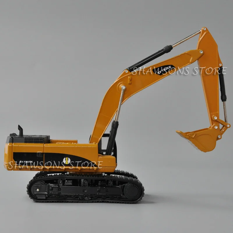 1:50 Scale Diecast Metal Engineering Vehicle Model Toy Crawling Excavator Truck Miniature Replica Collectible