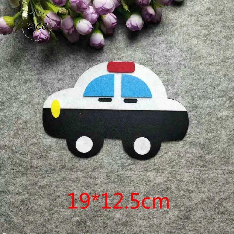 T-N Transportation Wall Stickers Decoration Police Car Airplane Bus Vehicle Nonwowen Felt Blackboard Newspaper Classroom DIY Toy