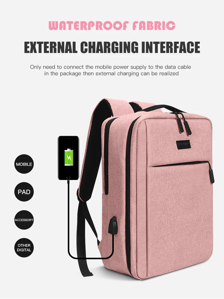 Laptop bag 15.6Inch Usb Backpack School Bag Rucksack 16 17.3Inch Backbag Travel Daypack Male Leisure Backpack Mochila Women Gril