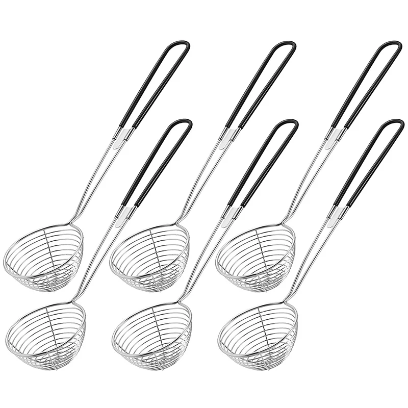 

Hot Pot Strainer Scoops Stainless Steel Hot Pot Strainer Spoons Mesh Skimmer Spoon Asian Strainer Ladle with Handle