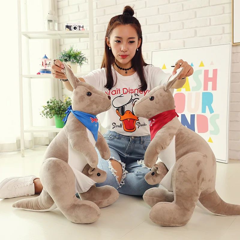 New Cute Plush Toy Animal Kangaroo Soft Filled Plush Doll