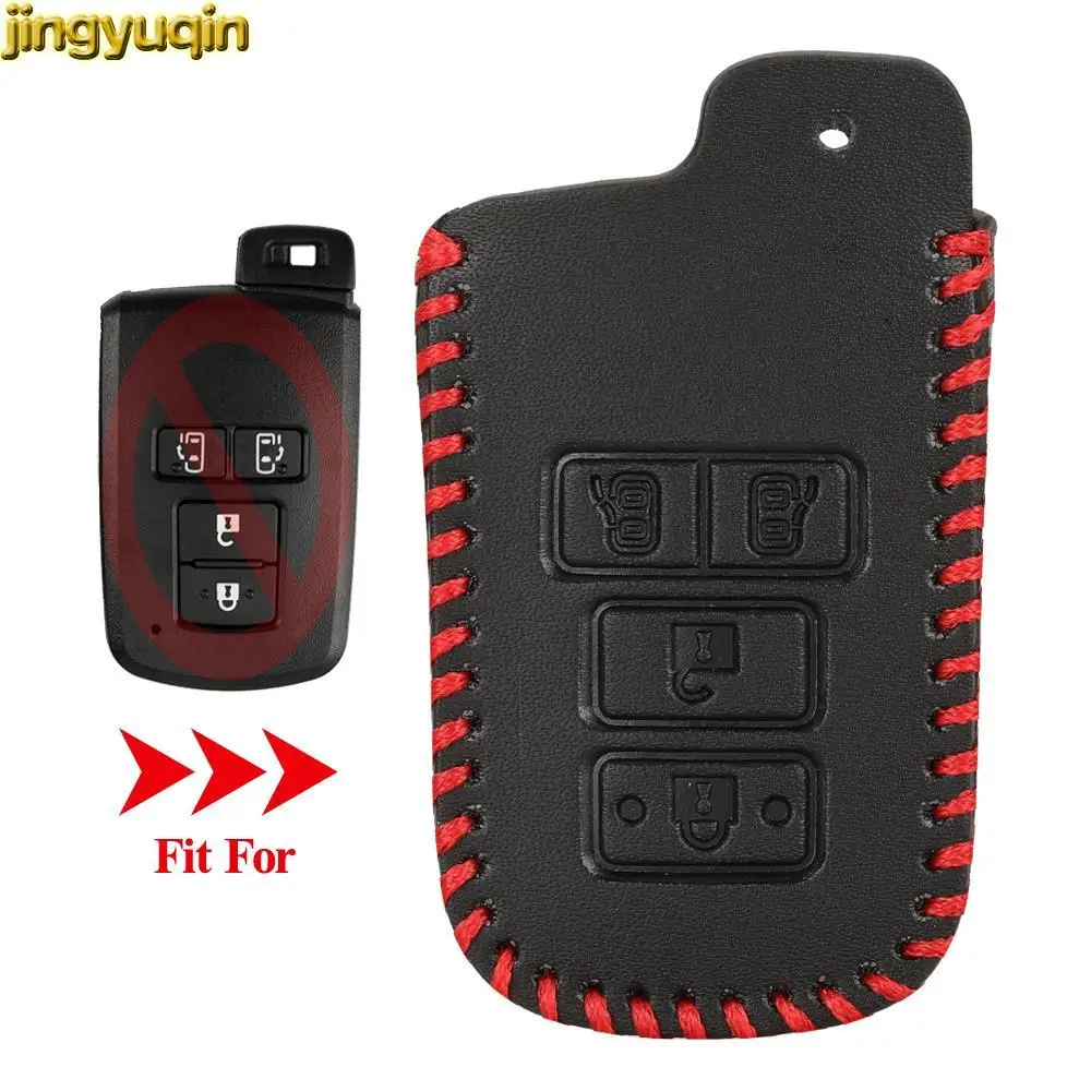 Jingyuqin 5 шт. искусственная кожа Чехол для Toyota Auris Camry RAV4 Sienna Sienta Ноя Yaris гибридный 4 пуговицы сумка