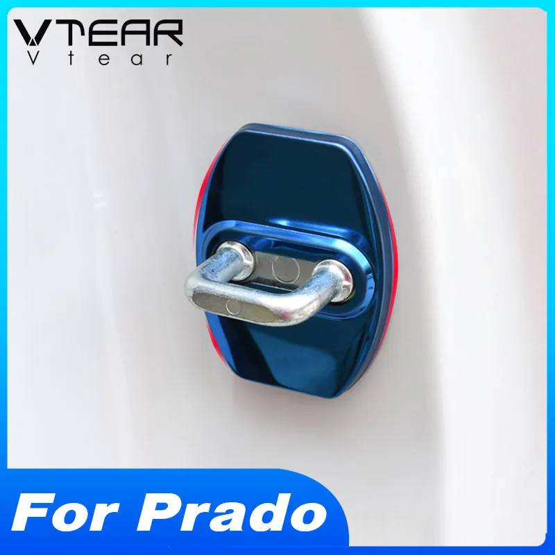 Vtear For Toyota LAND CRUISER Prado 150 Door lock inner Gap Anti-scratch cover accessories Car interior decoration parts 2020