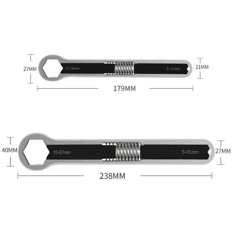 Multifunction Adjustable Wrench Double Head Spanner Universal Repair Hand Tools Dropshipping