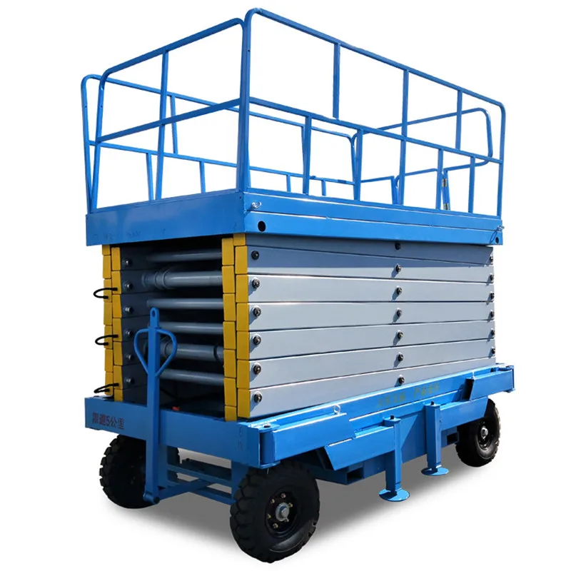 Scissor Cross-Type Electric Platform Semi-Automatic Hydraulic Lifting Dispatching Erolley Portable Elevator Movement