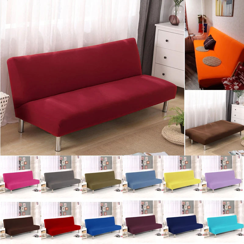 Jednokolorowa składana sofa narzuta sofa obejmuje elastan stretch elastyczny materiał podwójne siedzenia pokrywa slipcovers do salonu