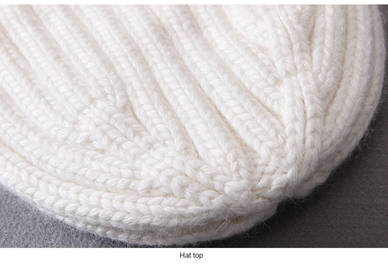 Winter-Seidensatin-gefütterte Beanie-Mütze für Damen und Herren, Unisex, dicke, klobige Mütze, gestreift, warm, weich, hochwertige Kaschmir-Strickmütze – Detail 25